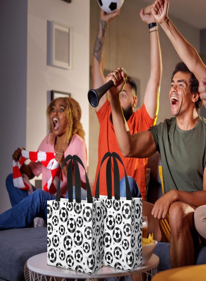 تيامون مجموعة تيامون من 24 كيسًا لكرة القدم، أكياس هدايا غير منسوجة لكرة القدم بمقبض، مقاس 8 × 8 × 4 بوصة، قابلة لإعادة الاستخدام، بتصميم رياضي، مثالية للوجبات الخفيفة والحلويات وحفلات استقبال المولود الجديد وأعياد الميلاد. - Image 2